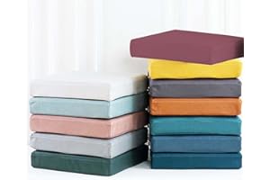 Waigg Kii Coussin de chaise carré épais et imperméable de 5/8/10 cm - Pour chaise de jardin ou d'extérieur - 40 x 40 x 5 cm - Gris foncé