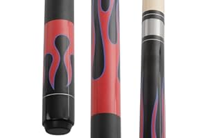 AONETIGER Taco de billar profesional de arce hecho a mano de 13 mm de punta de taco de billar de 13 mm, color rojo