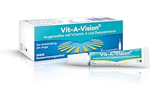Vit-A-Vision Augensalbe – Zur langanhaltenden Verbesserung des Tränenfilms & Schutz der Augenoberfläche bei Augentrockenheit, mit Dexpanthenol und Vitamin A, konservierungsmittelfrei, 5 g