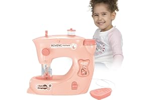Tioheam Machine à Coudre Jouet - Couture pour Enfants 8 à 12 Ans - Jouet éducatif intéressant 4 Ans + Filles Enfants débutants Cadeau Voyage