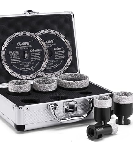Premium Diamant Fliesenbohrer Fliesenbohrkronen Stein Bohrer Set in Koffer