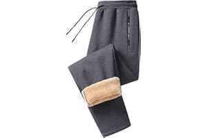 GENERIC Womens Fleece Lined Joggers Thermal Trousers Sherpa Sweatpants Winter Warm Ladies Tracksuit Jogging Bottoms with Pockets Drawstring Pants for Sport Running Fitness