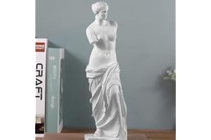 FIYSON 28 cm klassisk grekisk Venus de Milo-skulptur, harts, grekisk romersk mytologi, dekoration, figur för konstnärer, saml