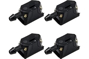 UTMACH 4 Stück Scheibenwaschdüsen Universal Auto Frontscheibenwischer Waschdüsen Scheibenwischer Spritzdüse Scheibenwischerdüsen Vorne 4 Loch für 8mm 9mm Wischerarm