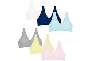 POWER FLOWER Soutien-Gorge sans Couture pour Filles avec Coussinet Amovible Soutien-Gorge de Sport Multicolore pour Fille 8-14 Ans