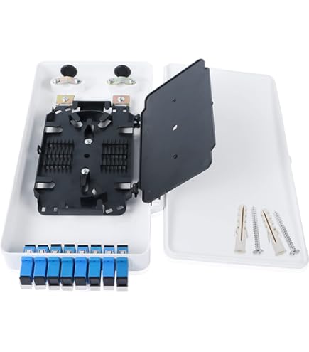 Splitter Optique DIN Rail 1x8 PLC SC/APC - Pour La Fibre FTTH/FTTB (Blanc, Céramique)