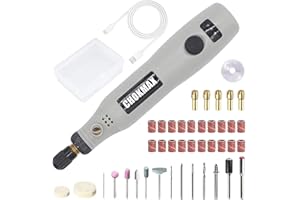 CHOKMAX Mini Multifunktionswerkzeug, 3.7V Li-ion Mini Rotary Multi-Tool Kit mit variabler Geschwindigkeit, 42pcs Zubehör Kit elektrische Tool DIY Schleifer zum Polieren, Reinigen und Gravieren