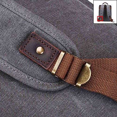 Fafada Vintage Rucksäcke Herren Damen Vintage Canvas Rucksack Retro Schulrucksack mit Der Großen Kapazität - 7