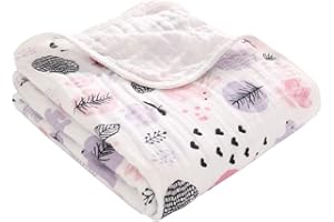 ‎MIRACLE BABY Miracle Baby Muslin Swaddle Blanket Cotton Baby Shower Gift Care Blanket 59 x 39 Inches Rabbit