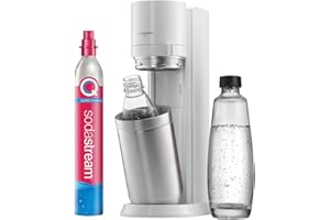 SodaStream Wassersprudler Duo mit CO2-Zylinder, 1x 1L Glasflasche und 1x 1L spülmaschinenfeste Kunststoff-Flasche, Höhe: 44cm