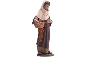 Triciclo Editores Pastora con cesto de Fruta |Figuras de Belén |Serie 11cm| Diseñadas por José Luis Mayo |Decoración Navideña |Nacimiento