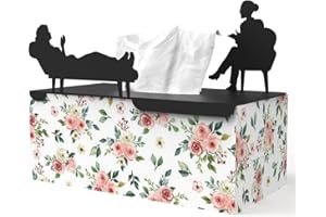 ARTORI DESIGN Tissue Box Cover Rectangular in Her Treatment - Psychologist Gifts, Therapist Office Decor - Flat Box Tissue Holder