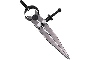 ACZYQWS 6 Inch Adjustable Lockable Steel Divider Wing Leather Compass