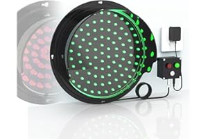 GQMYCDM Feu Tricolore à LED, Feu de Signalisation Bicolore Rouge/Vert, Feu de Signalisation Mural, Eclairage de Quai de Chargement Industriel, pour Montage à L'intérieur et à L'extérieur, Plug & Play(300mm/12