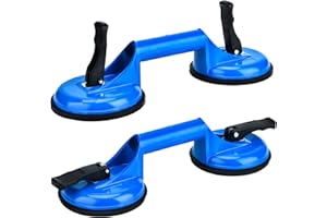 MIUCOGUIER Saugheber - 2 Stücke Glassauger Saugheber Fliesen Saugnapf Griff Glasheber Saugheber Terrassenplatten Ergonomic Sauggriff Vakuumheber Suction Cup für den Transport von Fliesen, Glas, Laminat