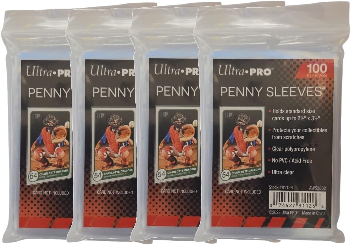 Ultra Pro Lot de 400 pochettes standard pour cartes Penny - Poche pour cartes à collectionner comme Pokémon Magic - Taille standard