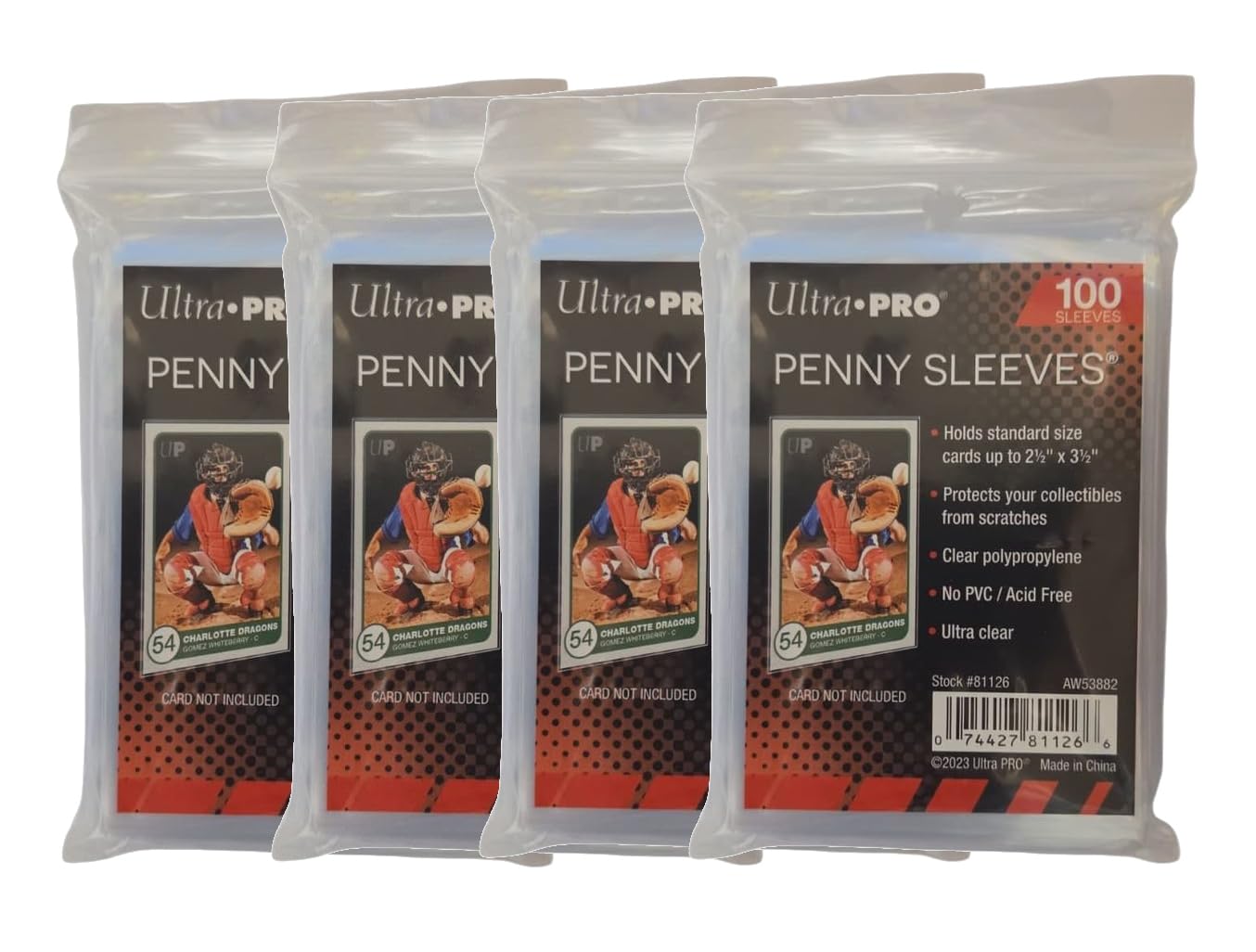 Ultra Pro Kaarthoezen, Penny sleeves, standaard, soft, voor verzamelkaarten zoals Pokemon, Magic, Sportkaarten - standaardformaat, transparant, 400 stuks