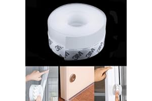 MHwan Door Draft Excluder Strip, Highly Transparent Beautiful Draft Excluder for Doors, Strong Self-Adhesive 3M Professional Adhesive Door Seal, Insect-Proof, Sound-Proof Multifunctional Window Seal