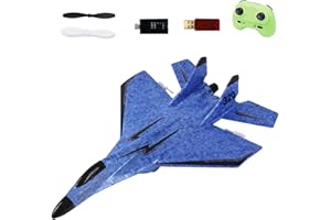 Weduspaty Piano RC per 150 m di Aeroplano telecomandato Giocattolo 2,4 GHz Modello RC Toys Anti-Collision Allider Planes for Kids Promorners (Batteria Inclusa) Blu, Aeroplano RC