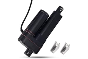 Jvnvlki 3000 N - Course linéaire - 50 mm - 12 V - Moteur linéaire - Actuateur linéaire 5 mm/s - Avec supports de montage pour armoire, ouvre-fenêtre, ouvre-porte, automatisation à la maison