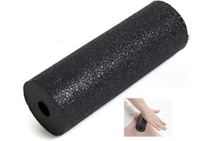 HeigeSeng Rouleau de massage musculaire noir en mousse, soulagement des tensions musculaires et amélioration de la circulation sanguine, pour le cou, le dos et les pieds