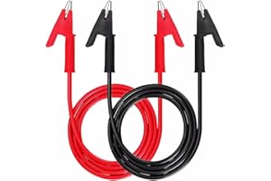 KJZEEX 2 Stück Multimeter Messleitung, Messleitungen für Multimeter, Multimeter Kabel, Krokodilklemmen mit Kabel, Isolierter Flexibel Testkabel für Multimeter, 1000V 15A, 1M