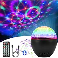 Pulchram LED Discokugel 16 Beleuchtungsform Discolicht Lichteffekte mit USB Kabel Partylicht mit Bluetooth-Lautsprecher…
