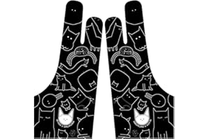 XP-PEN ACG 15 Handschuhe Antifouling Zeichenhandschuhe, Artist Anti-fouling Glove, zwei Finger-Handschuhe zum digitalen Malen, freie Größe, für Rechts-und Linkshänder geeignetd, (2 Stück)