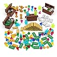 General Jim's Treasure Chest Gem Blocks, Jewel Chest, Gems, Diamonds, Bullion Gold Bar, Crystals, 100 Dollar Bill Cash Building Blocks for Teens and Adults