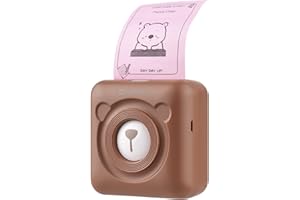 Bisofice PeriPage Mini-Drucker, Handy-Drucker, Mini-Tasche, Thermodrucker, kabellos, BT-Bild, Foto-Etikett, Memo, Quittung, Papierdrucker, AR-Foto-Funktion mit USB-Kabel für Android, iOS, Windows