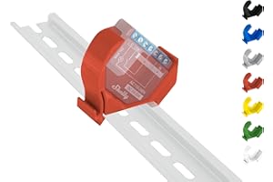 SHELLY HUTSCHIENENHALTER PW3D Mini adaptateur de rail DIN Shelly Plus/Gen3 (35 mm) (rouge (prime))