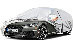 Kayme Bâche Voiture Étanche Respirante Compatible avec Audi TT TTS TTRS(2000-2022), 6 Couches Housse de Protection Voiture Extérieur, Contre Pluie Soleil Poussière avec Zip et Doublure en Coton.
