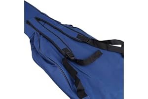 Lecreatekit Bolsa de transporte para guitarra, color negro, acolchada, tamaño estándar, funda de tela para guitarras acústicas (azul)
