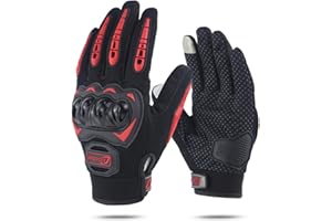 Aumotop Motorcycle Gloves for Men Women Motorbike Anti-Slip Breathable Touchscreen Gloves with Knuckle Protection for Riding, Road Racing, Cycling