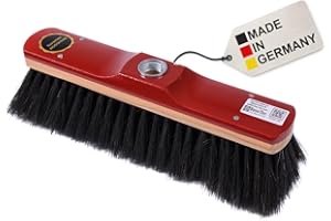‎BAWITEC BawiTec Rosshaarbesen, Hochwertiger Zimmerbesen, 30cm Breit/Lang, lackiert, mit Metall-Gewindeeinsatz, Stubenbesen Besen, feine weiche Echthaar Borsten, Haushaltsbesen, Küche Haus Hobby Gastro