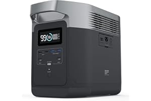 EF ECOFLOW ECOFLOW Générateur Solaire Portable DELTA 1260Wh, Avec Une Puissance de Sortie de 1800W, De 0 à 80 % en 1 heure, pour Une Alimentation de Secours à Domicile, Camping-car, Extérieur