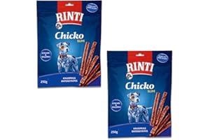 Rinti Extra Chicko Slim Pato, Golosinas para Perros - Paquete doble - 2 x 250 g