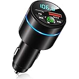 Mohard Trasmettitore FM Bluetooth 5.3 per Auto, Ricarica Rapida PD 30W & QC3.0 18W Adattatore Bluetooth Auto Interamente in M