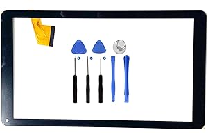 EUTOPING Noir Écran Tactile numériseur Verre Senor pièces de Rechange capacitives de rechangepour 10.1 Pouce LOGICOM LA Tab 105 LA Tab 106 avec Outil