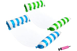 JLTXKST 2 Pièces Matelas gonflables pour Piscine,4 en 1 Multi Usage Hamac Gonflable Piscine avec Maille,Hamac d’Eau Plage Portable,pour Hamac pour Piscine pour Plage Partie Vacances