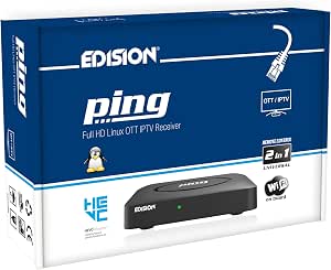 EDISION PING - OTT IPTV LINUX RICEVITORE H265/HEVC nero ...