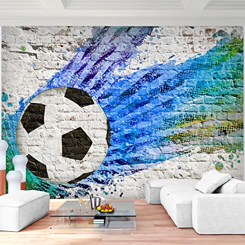 Fototapete Fussball 352 x 250 cm - Vliestapete - Wandtapete - Vlies Phototapete - Wand - Wandbilder XXL - !!! 100% MADE IN GERMANY !!! Runa Tapete 9021011a