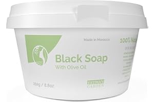 Fatima's Garden Sapone Nero con Olio di Oliva - Detergente Naturale, 250g