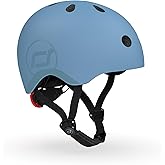 Baby helmet with Scoot and Ride adjustable strap, matte finish, S and M sizes, LED safety light and soft p for additional protection