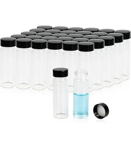 200 Tappi Per Fiale Da 20 Mm - Plastica E Alluminio, Bordo Blu Lucido | Per Laboratorio, Farmacia, Conservazione