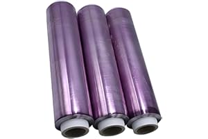 ABD Rollos film transparente alimentario 30x300 - Pack 3 rollos papel de cocina tamaño industrial - ideal para embalar alimentos y protección de tatuajes. 2 en 1 para Frigorífico y Microondas