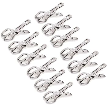 Set di 8 fermagli per tovaglia in acciaio inox antiscivolo (4 cm x 5 cm