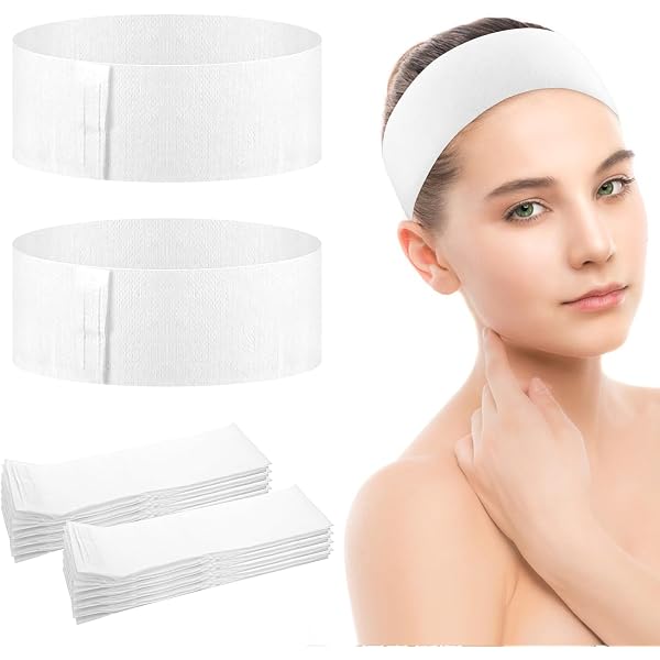 100 Stück Einweg-Stirnbänder Aus Weichem Vlies – Elastisch, Hautfreundlich, Ideal Für Make-up & Hautpflege