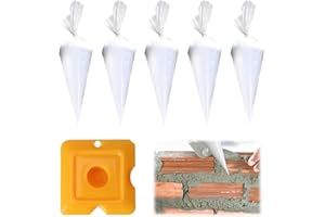 MEXRUMI 5 Pieza Bolsa De Mortero Bolsa De Lechada Bolsa Para Sellador De Cemento Bolsas De Mortero De Calafateo Con 1Pz Aplicador Silicona Bordeador Aplicador De Contorno Para Sellar Y Lechada