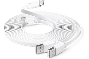 Itramax USB A auf USB C Ladekabel 5M 2 Pack,Langes Flaches Type-A 2.0 zu USBC Ladekabel,Kompatibel mit PS5/Playstation 4 5,Xbox Series,Switch Pro Controller,Wyze Cam Pro Kabel